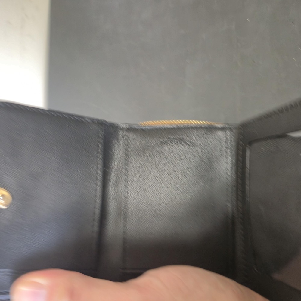 Coach Trifold Riley Wallet Brown Leather Canvas Zip Around Studded Monogram Logo - Picture 4 of 5